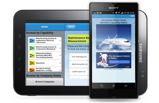 AeroWales... Mobile App available on Android smartphones and tablets, available free from Google Play